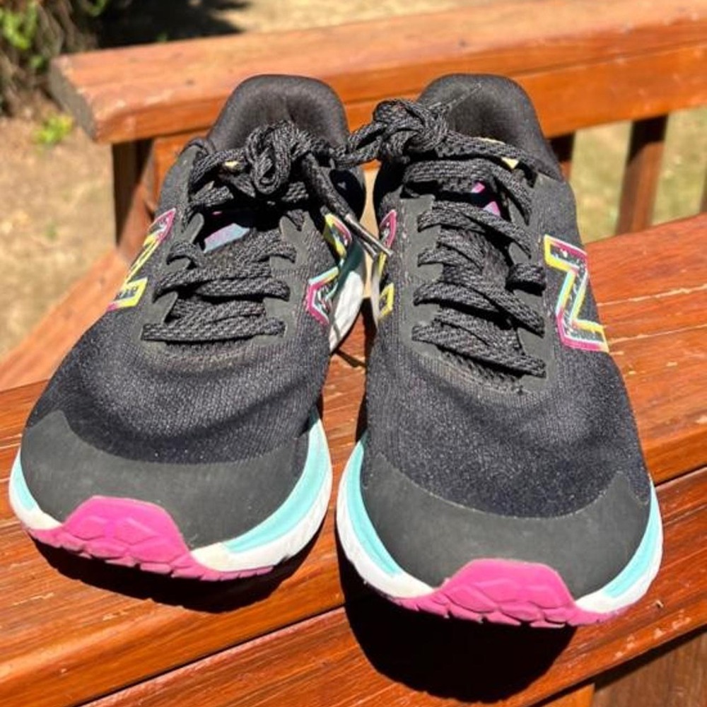 New Balance Womens 6 Fresh Foam 680 black Purple Running Jog Walking  sneakers